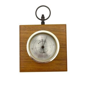 Vintage Springfield USA Aneroid Weather Barometer Wood Wall Hanging Decor